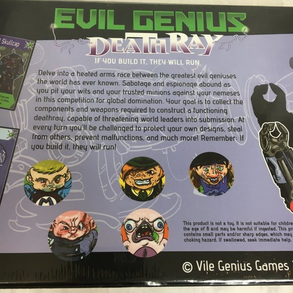 Evil Genius Deathray Game - Vice Genius Games 2015 NWT - NOS - Picture 7 of 11
